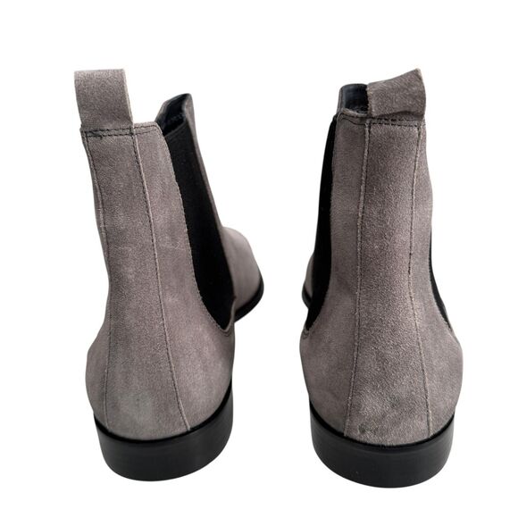 Donald Pliner Boots Mens 14 Gray Antique Washed Suede Ankle Chelsea Made Italy main image 4